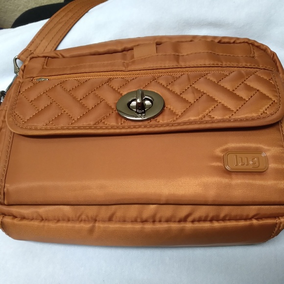 Burnt Orange Lug Quilted RFID Convertible Crossbody- Switch - Picture 1 of 9